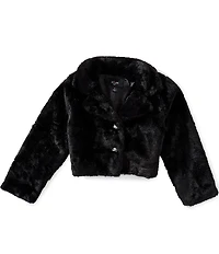 I.N. Girl Little Girls Long-Sleeve Solid Faux-Fur Jacket