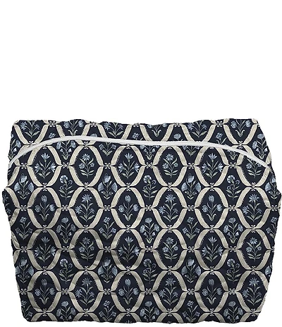 Ida Mae Home Charlotte Navy Quilted Large Makeup Bag