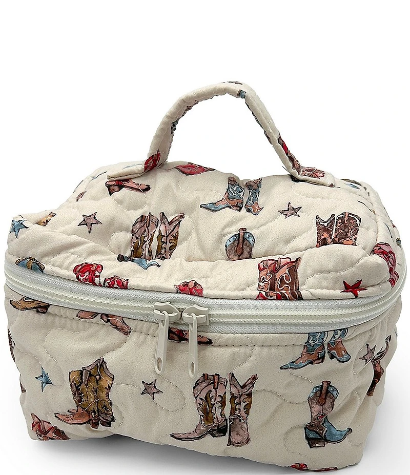 Ida Mae Home Thunder Boots Sand Quilted Travel Case