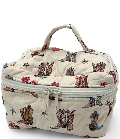 Ida Mae Home Thunder Boots Sand Quilted Travel Case