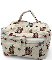 Ida Mae Home Thunder Boots Sand Quilted Travel Case