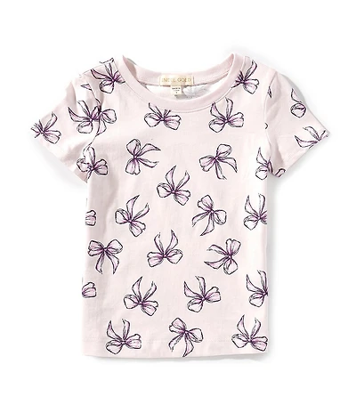 Indie Gold Little Girls Short-Sleeve Bow-Print T-Shirt