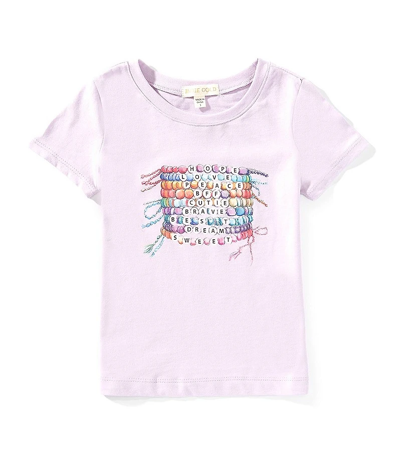 Indie Gold Little Girls Short-Sleeve Bracelet Screenprint T-Shirt
