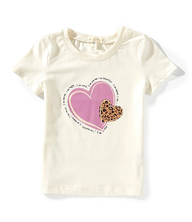 Indie Gold Little Girls Short-Sleeve Heart Graphic T-Shirt