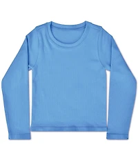 Iscream Big Girls Long Sleeve Ribbed Seamless Shirt