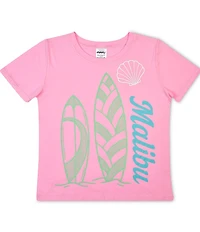 Iscream Big Girls Short Sleeve Malibu Surfing T-Shirt
