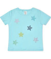 Iscream Big Girls Short Sleeve Sparking Star T-Shirt