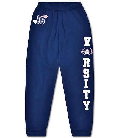 Iscream Big Girls Theme Varsity Navy Sweatpants