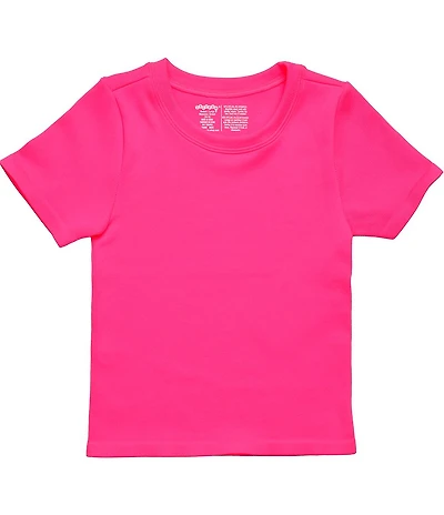 Iscream Bright Pink Ribbed Short Sleeve Shirt