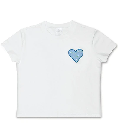 Iscream Girls Short Sleeve Ditsy Floral Heart Tee