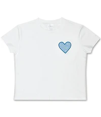 Iscream Girls Short Sleeve Ditsy Floral Heart Tee