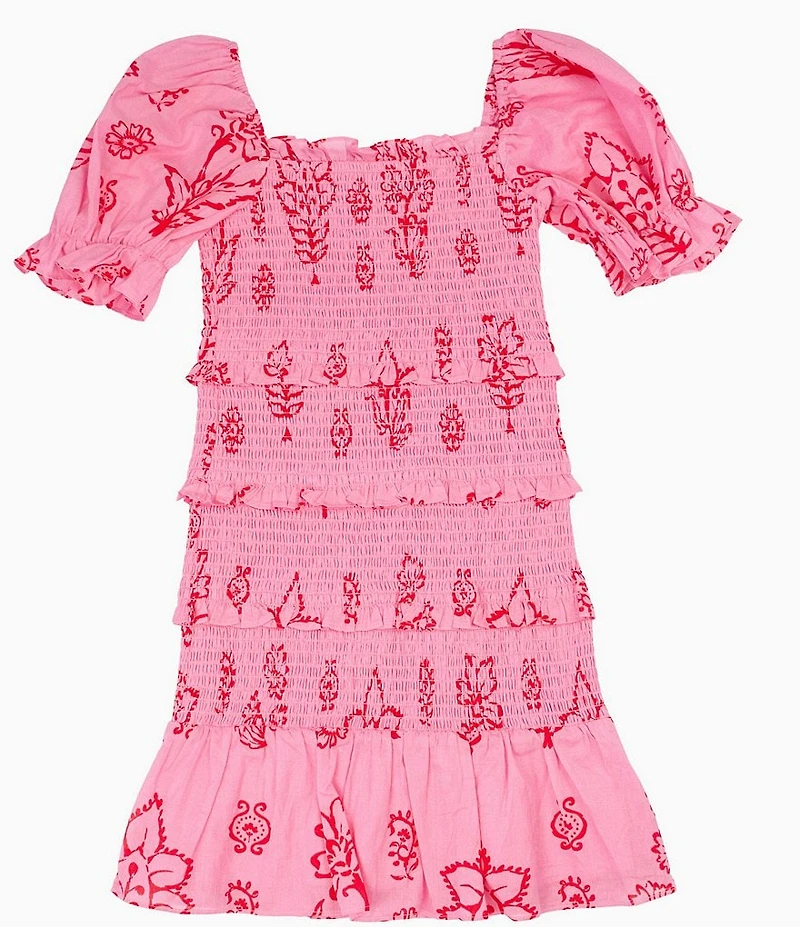 J.Marie Big Girls Scarlett Puff Sleeve Dress