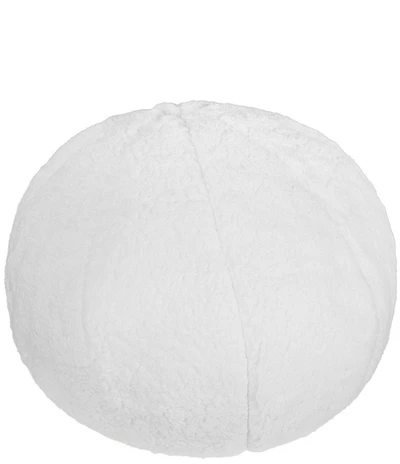 J. Queen New York Alejandro White Sherpa 12-inch Ball Pillow