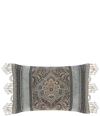 J. Queen New York Provence Beaded Tasseled Boudoir Pillow