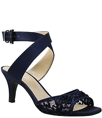 J. Renee Soncino Lace Satin Dress Sandals