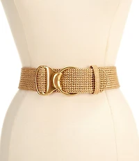 J.McLaughlin Isobel Grasscloth Gold Hardware Belt