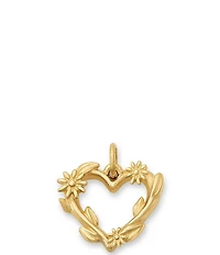 James Avery 14k Gold Flowering Vines Heart Charm