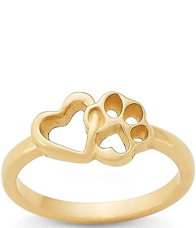 James Avery 14K Gold Furry Friends Heart Ring