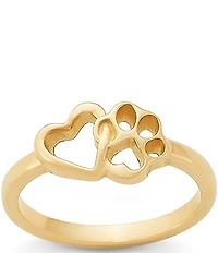 James Avery 14K Gold Furry Friends Heart Ring