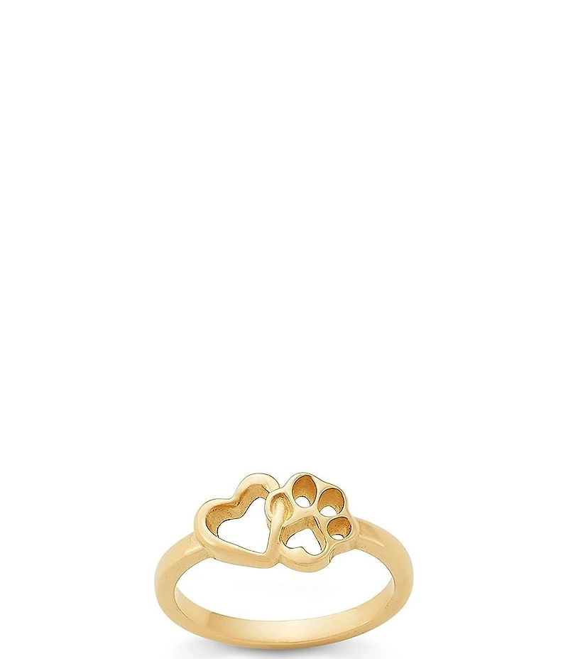 James Avery 14K Gold Furry Friends Heart Ring