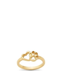 James Avery 14K Gold Furry Friends Heart Ring