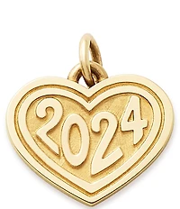 James Avery 14K Gold Heart with 2024 Graduation Charm