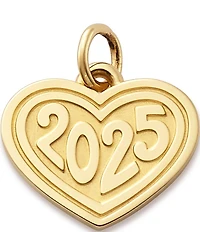 James Avery 14k Gold Heart with #double;2025#double; Charm