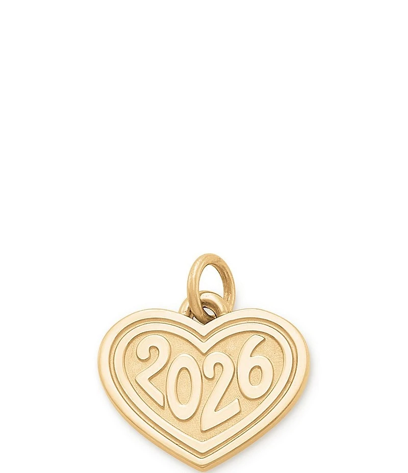 James Avery 14K Gold Heart With 2026 Charm
