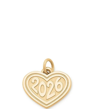 James Avery 14K Gold Heart With 2026 Charm