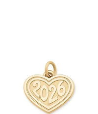 James Avery 14K Gold Heart With 2026 Charm
