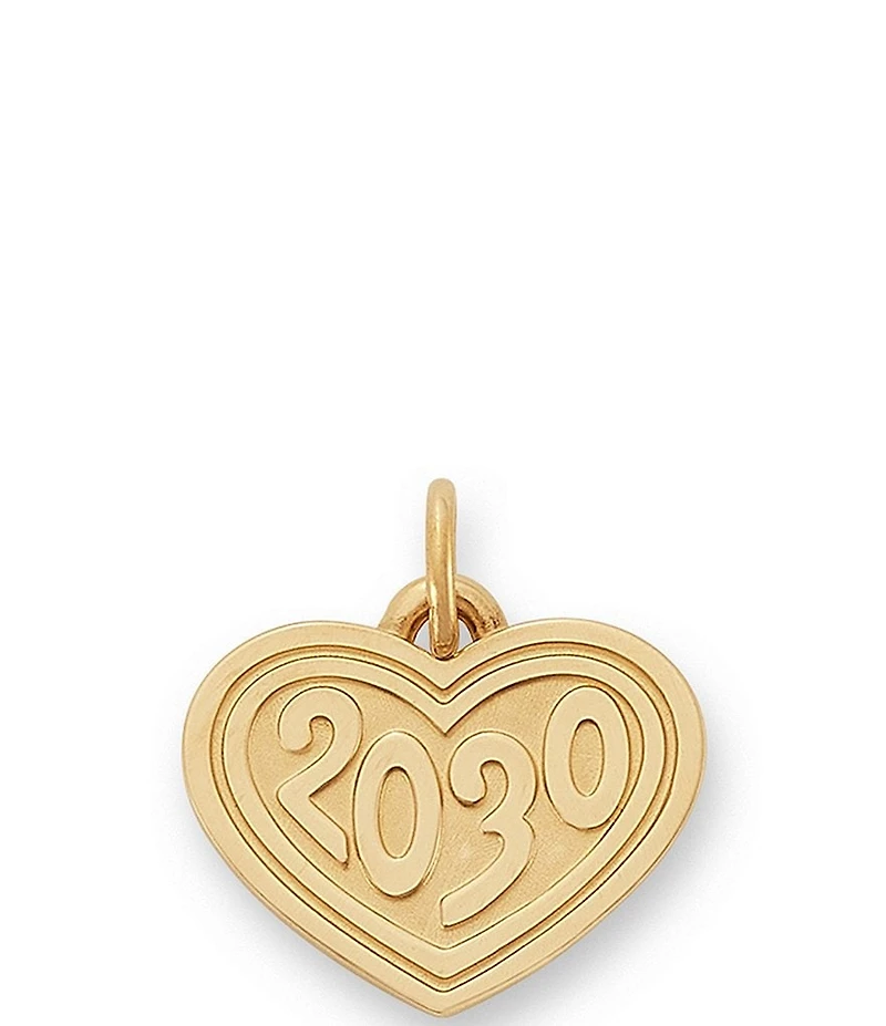 James Avery 14K Gold Heart with 2030 Charm