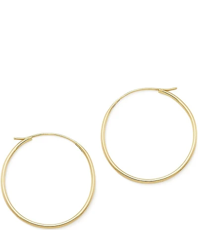 James Avery 14K Gold Medium Swedged Hoop Earrings