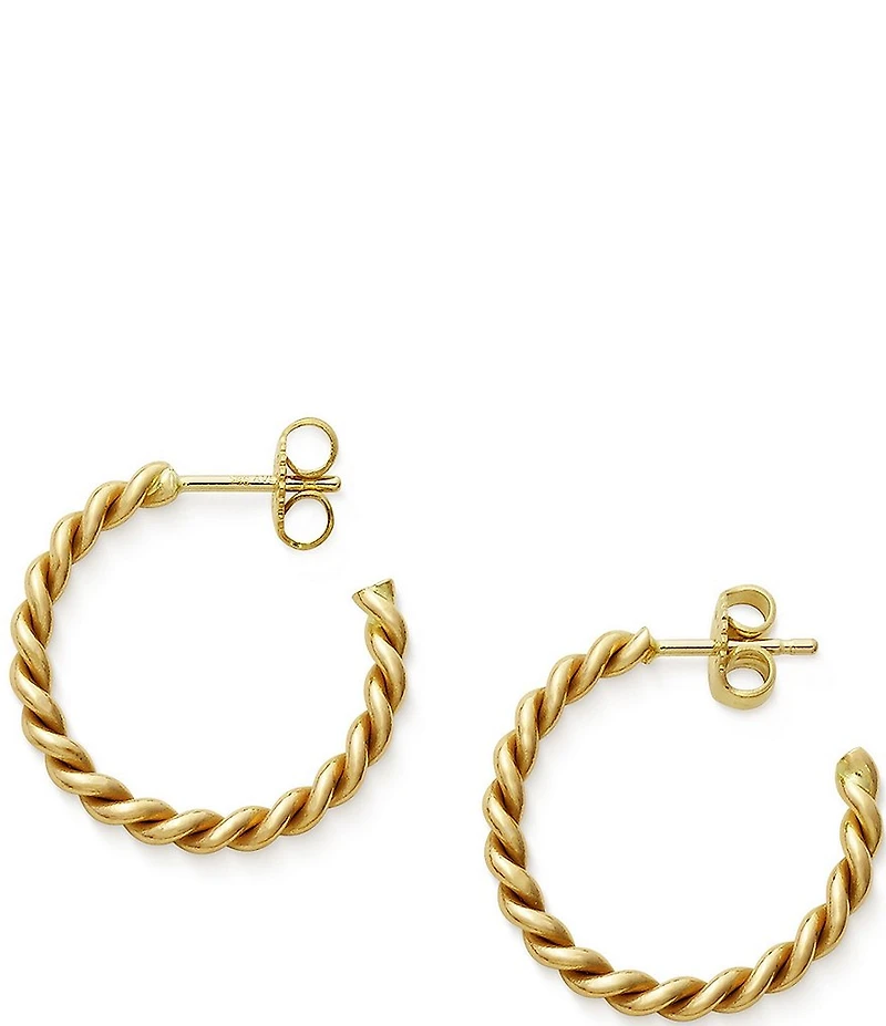 James Avery 14K Gold Medium Twisted Wire Hoop Earrings