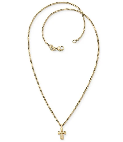 James Avery 14k Gold St. Teresa Cross with 16#double; Chain