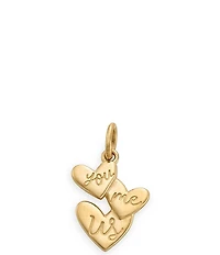 James Avery Hearts 14K Gold You Me Us Charm