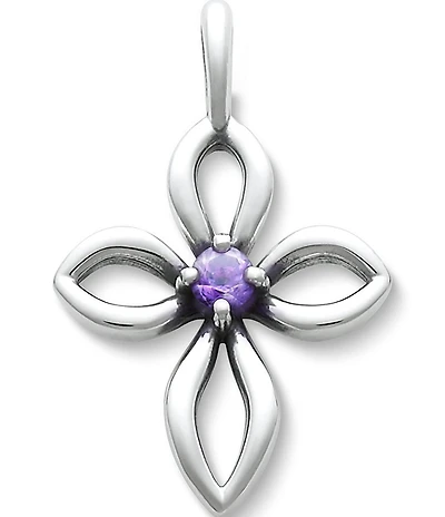 James Avery Avery Remembrance Cross February Birthstone with Amethyst