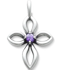 James Avery Avery Remembrance Cross February Birthstone with Amethyst