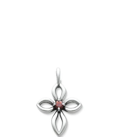 James Avery Avery Remembrance Cross January Birthstone with Garnet