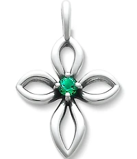 James Avery Avery Remembrance Cross with Lab-Created Emerald Charm
