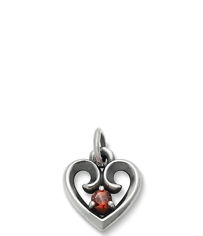 James Avery Avery Remembrance Heart with Garnet Charm