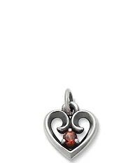 James Avery Avery Remembrance Heart with Garnet Charm