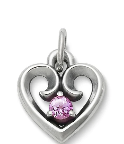 James Avery Avery Remembrance Heart September Birthstone with Lab-Created Blue Sapphire Charm