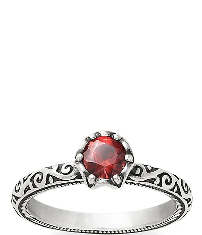 James Avery Cherished Sterling Garnet Birthstone Ring