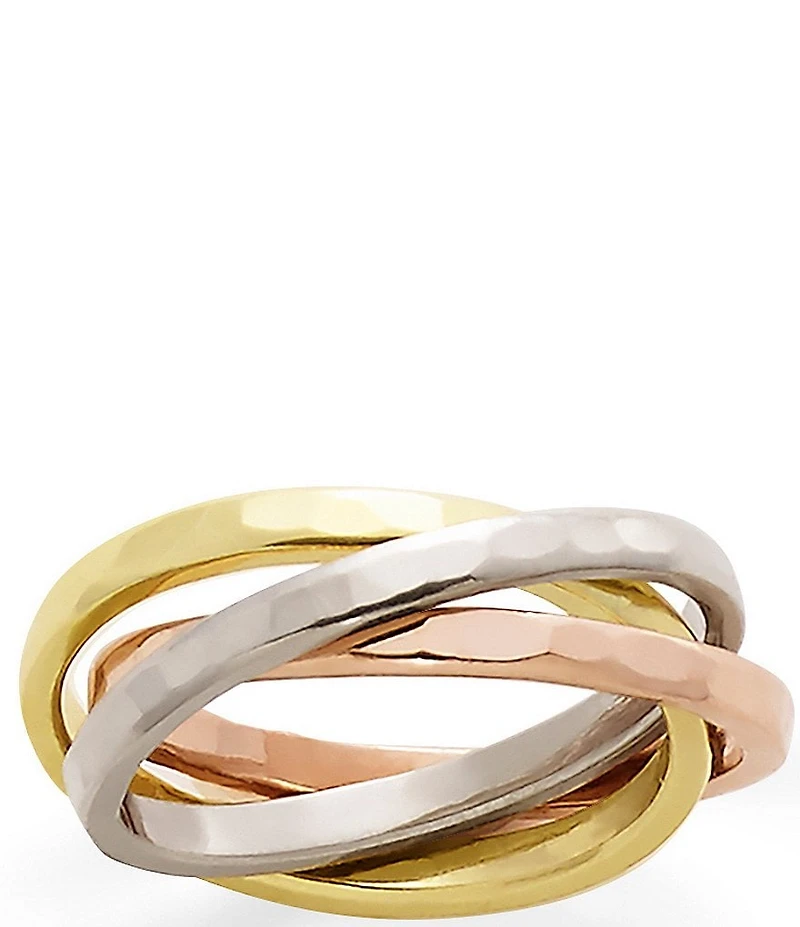 James Avery Entwined Trio 14K Scuptural Combo Ring