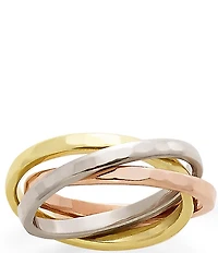 James Avery Entwined Trio 14K Scuptural Combo Ring
