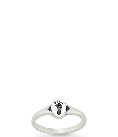 James Avery Footprint and Hearts Band Ring
