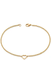James Avery Heart Station 14K Gold Charm Anklet