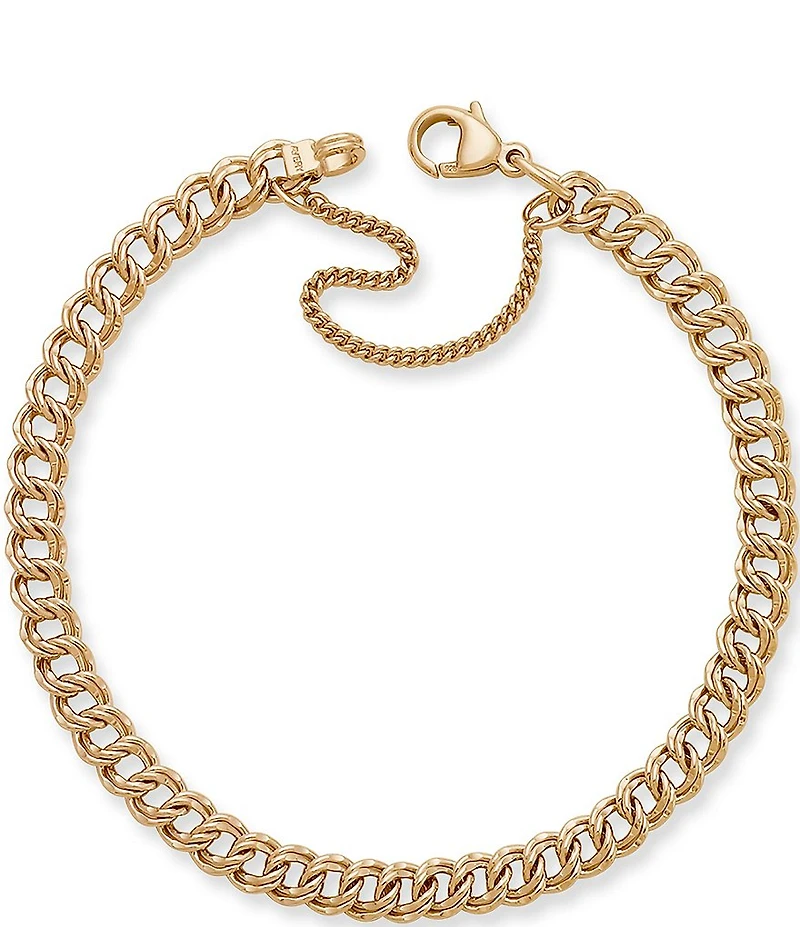 James Avery Light Double Curb 14K Charm Bracelet