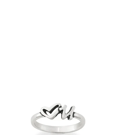 James Avery Heart Love U Ring