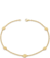 James Avery 14K Gold Margarita Flower Anklet